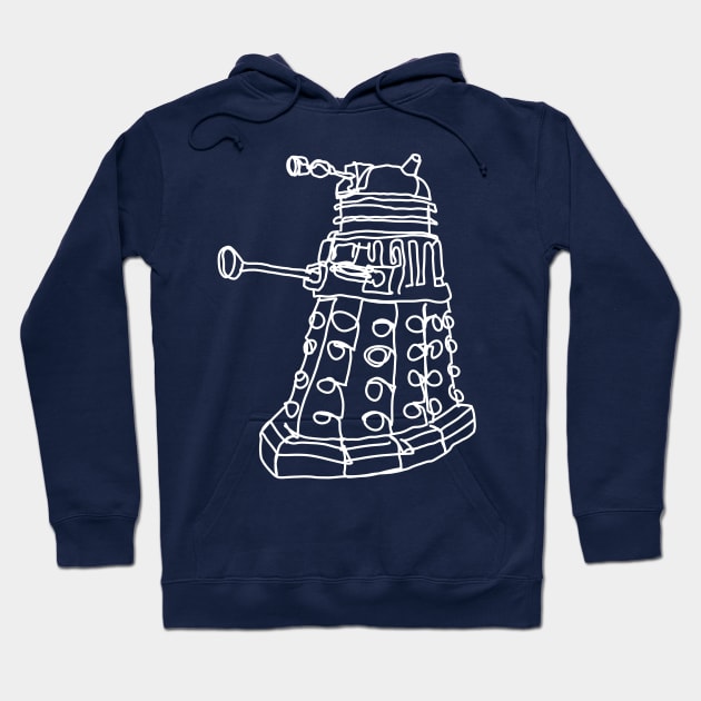 Bad Line Art Dalek in White Hoodie by CatsandBats